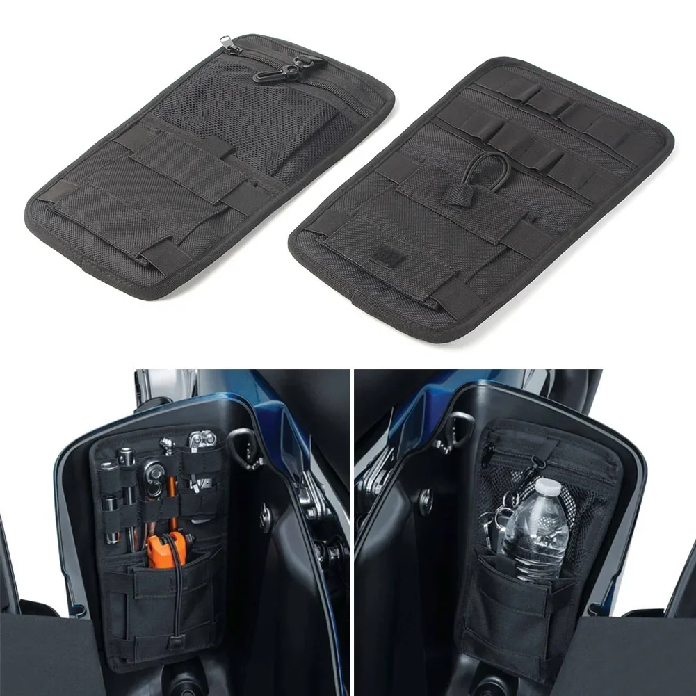 

2X Motorcycle Saddlebag Organizer Hard Bag Storage for Harley Touring Street Road Glide Bagger 94-17 For Indian chieftain 14-18