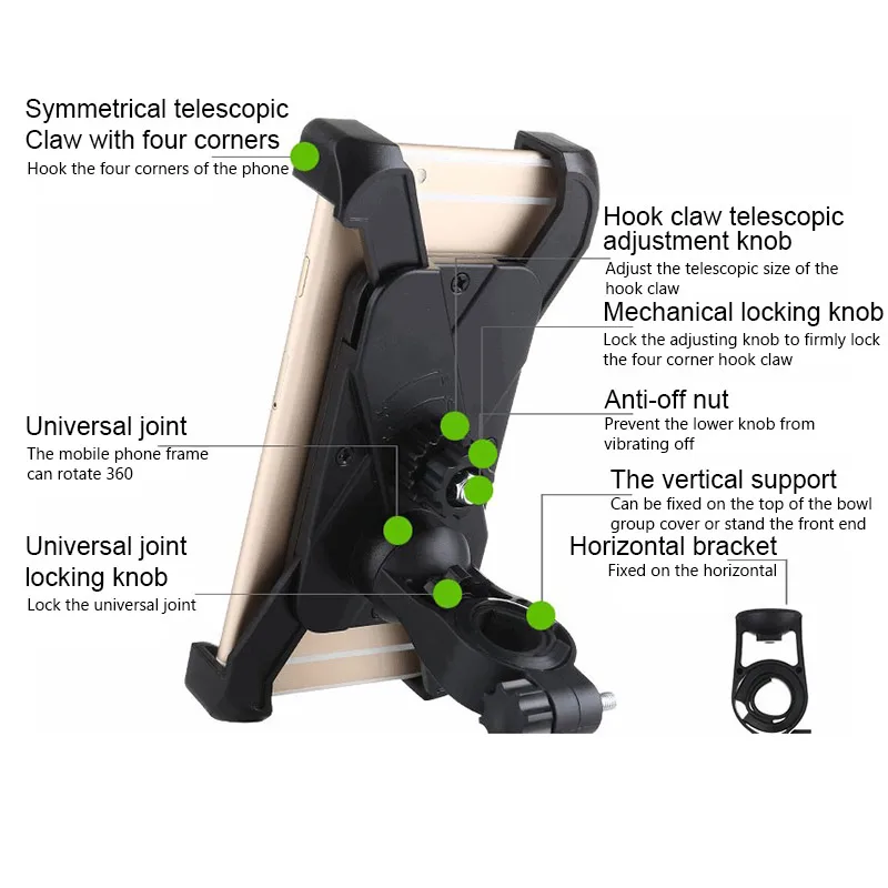 Electric Scooter Phone Holder for Xiaomi M365 Pro ES2 MTB Road Bike Motorcycle Mobile Cell Phones Support Bicycle Accessories