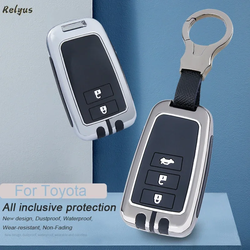 Мягкий силиконовый + цинковый сплав автомобильный брелок чехол для Toyota YARiS L VIOS FS