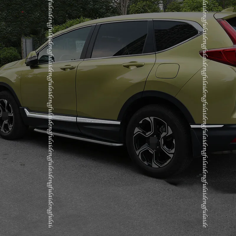 Накладки на боковые двери из ABS-пластика с хромированной отделкой для Honda CRV CR-V 2017-2021 (комплект из 6 штук).