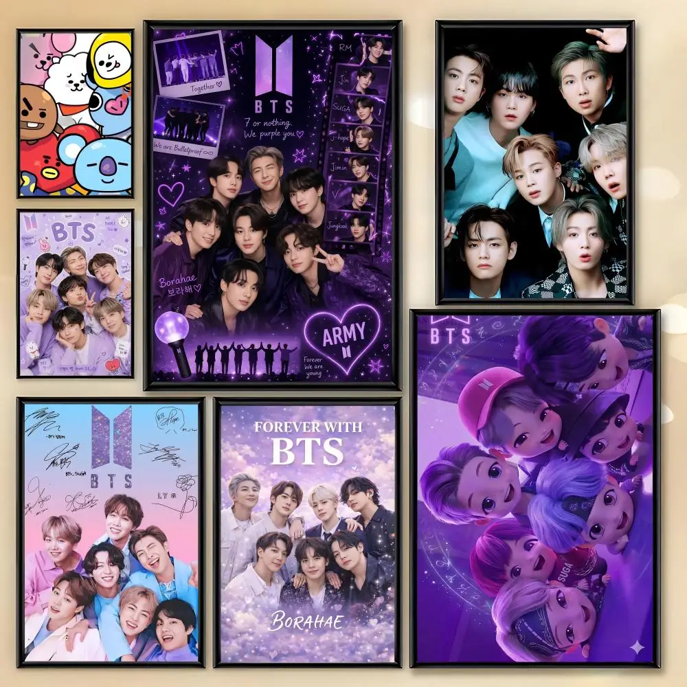 Фото Постер Bulletproof B-BTS-S-BOYES HD Art, наклейка на стену, декор для комнаты, водонепроницаемый декор для дома, эстетическое украшение для дома и бара №1