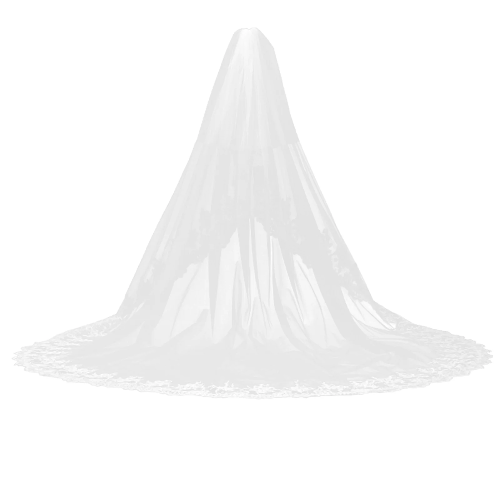 

1 Pc Head-wear Diamond Widened Mantilla Wedding Veil for Wedding Woman