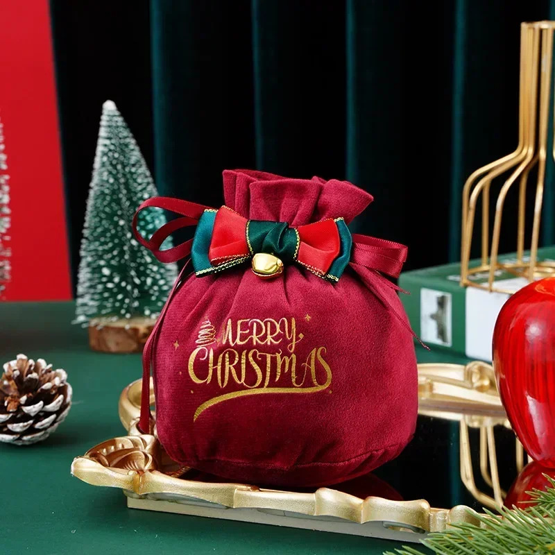 

MOONBIFFY Детская новогодняя бархатная сумка