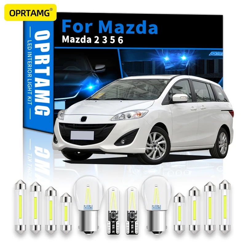 

OPRTAMG Canbus T10 1156 C5W Reading Light For Mazda 2 3 5 6 1996-2020 Vehicle LED Interior Dome Map Trunk Light Upgrade Car Lamp