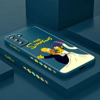 the simpsons homer marge for samsung galaxy s21 s20 s10 note 20 ultra plus pro fe lite liquid left phone case fundas coque capa