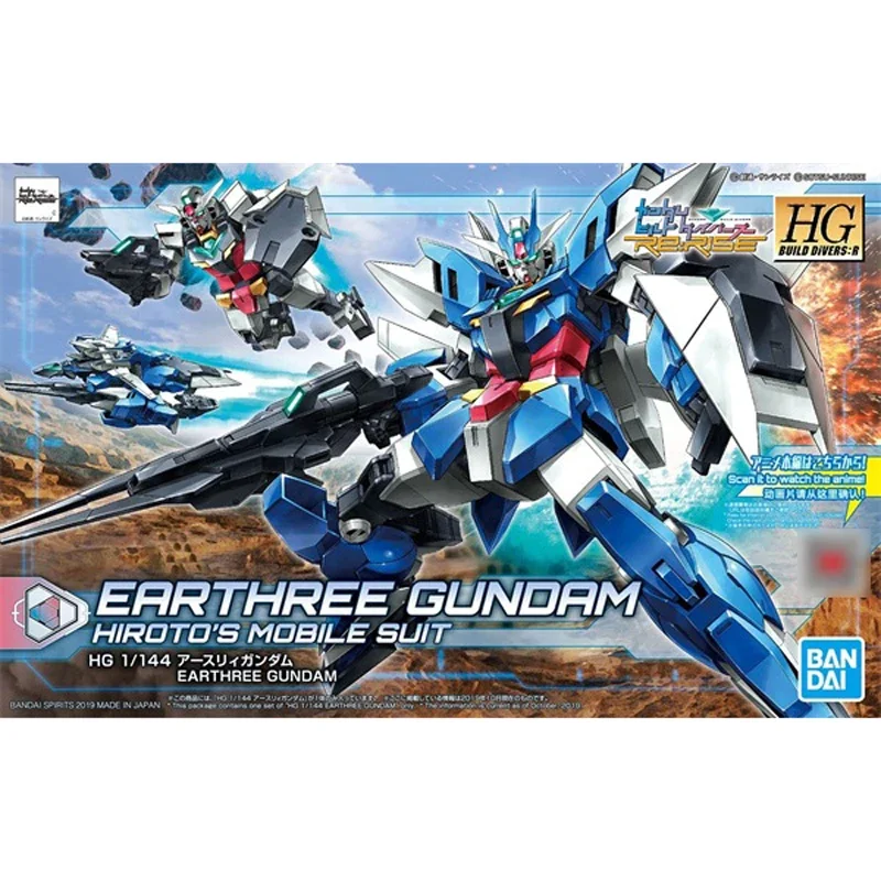 Оригинальная аниме-фигурка Bandai Gundam HGBD 1/144 Earth Build Divers Re RISE R 01 сборная модель