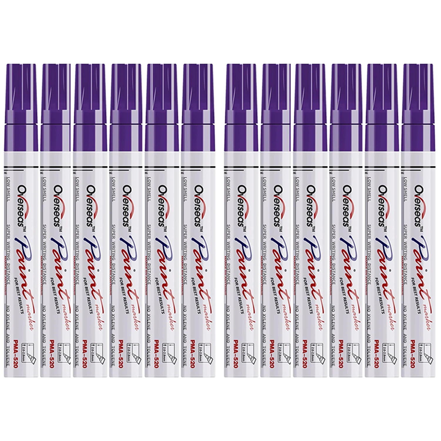 

Purple Paint Markers Pens 12 pcs Permanent Oil Based Paint Pen, Medium Tip, Quick Dry and Waterproof Marker for Canvas, Glass