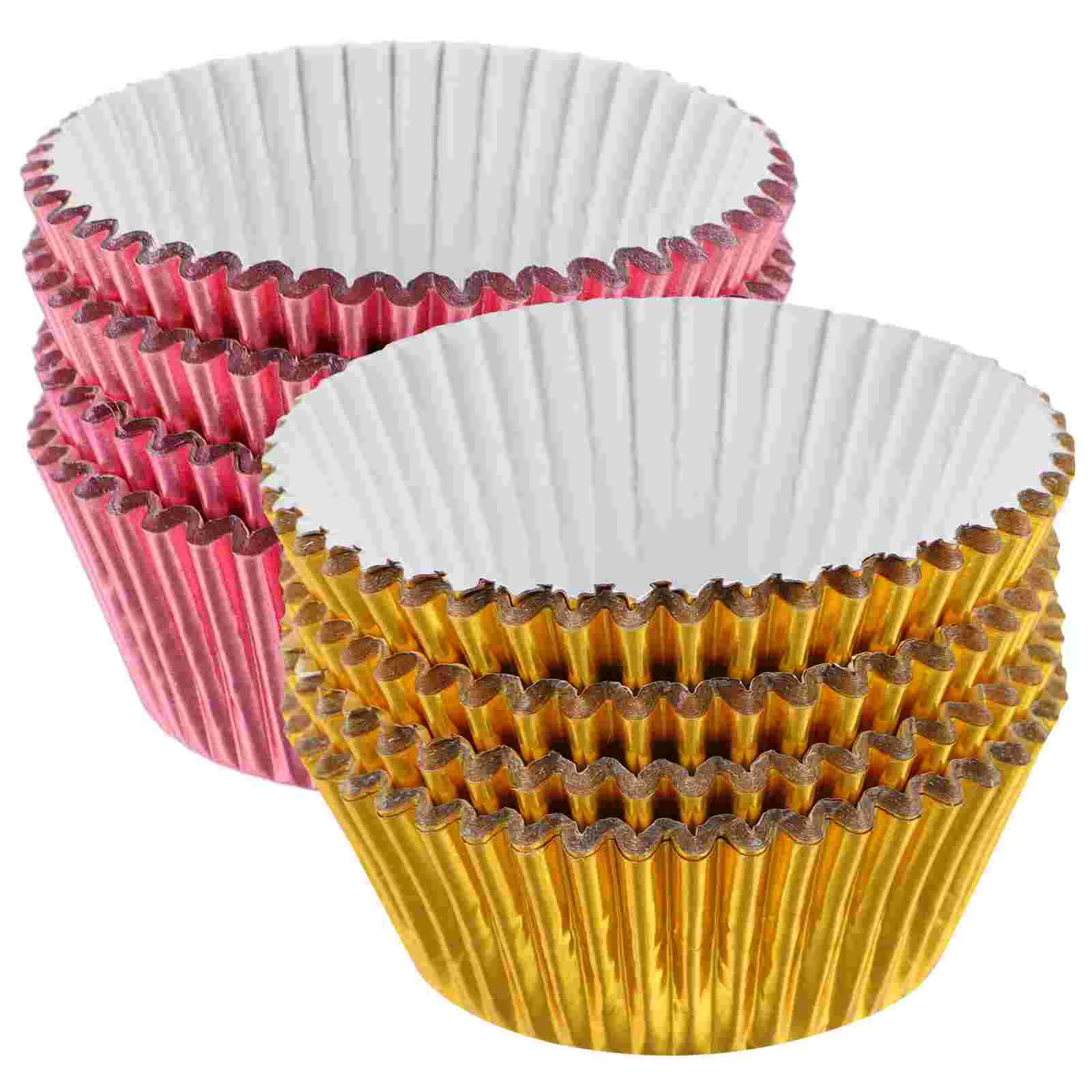 2 Boxes Muffin Paper Cup Cupcake Liners Baking Cups Mini Gold Wrappers Bun Cases
