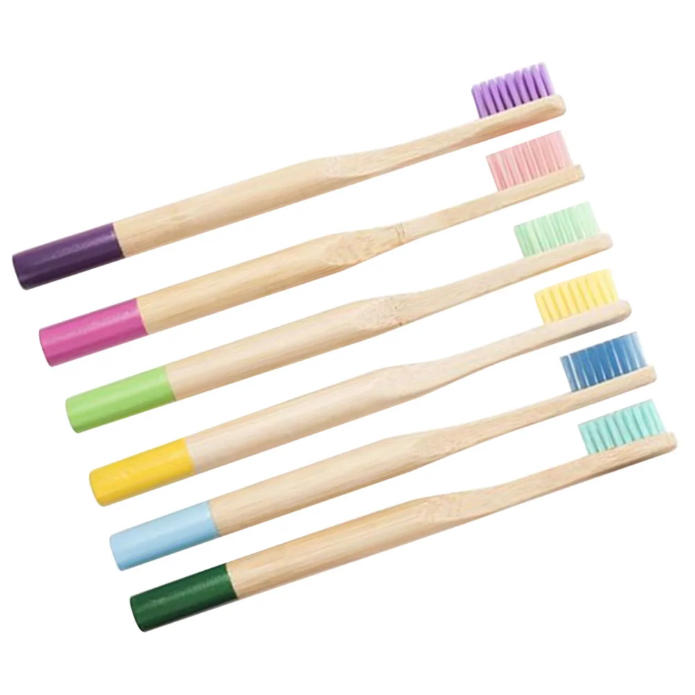 

6PCS Natural Bamboo Handle Eco-Friendly Fiber for Kids Children