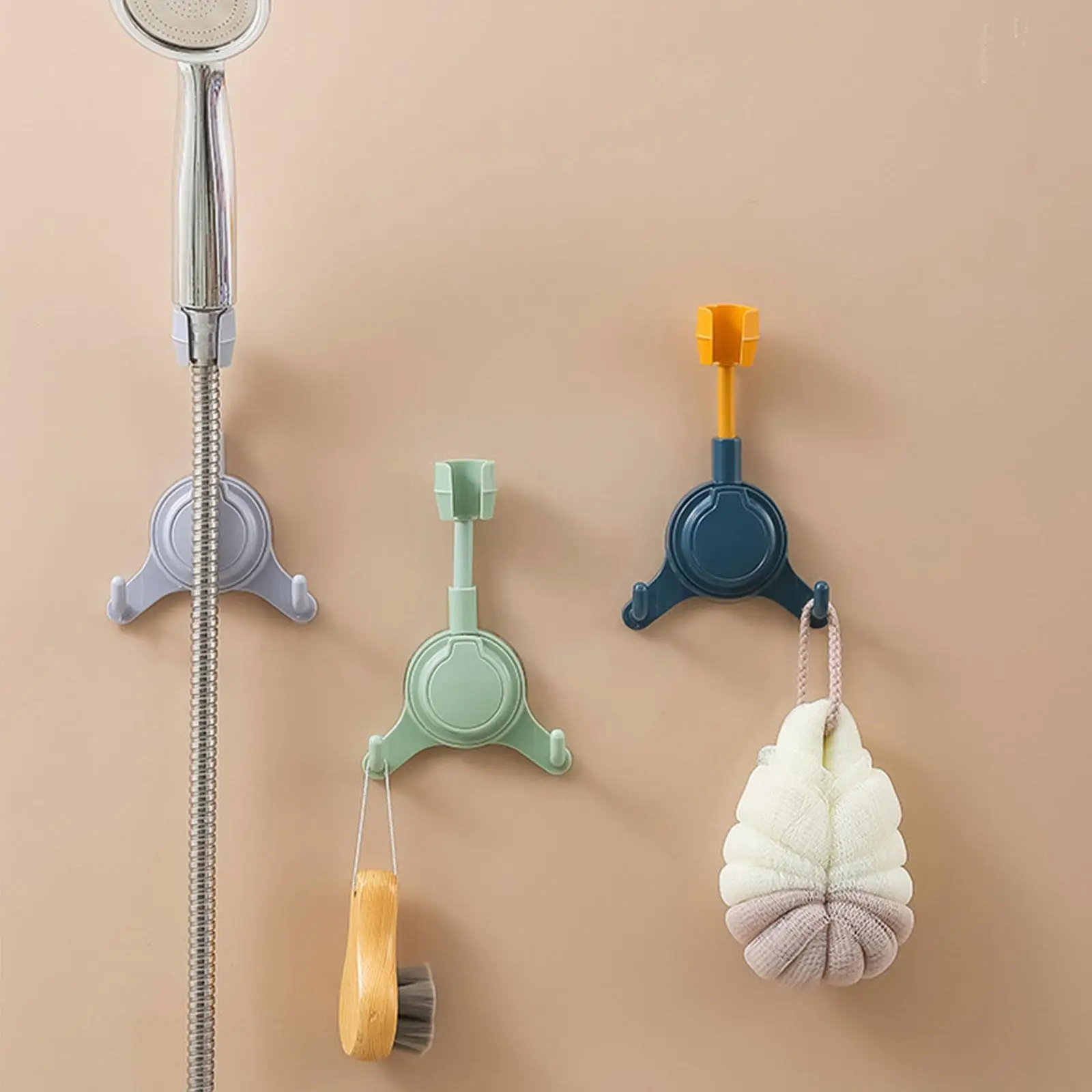 

Bathroom Punch-free Shower Bracket With Hooks Adjustable 360° Nozzle Shower Holder Stand Rotatable Cup Mount Hanger Su E2n0