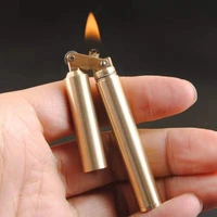 kerosene lighter cylindrical fit cigarette case for easy carrying small double nunchaku grinding wheel lighter