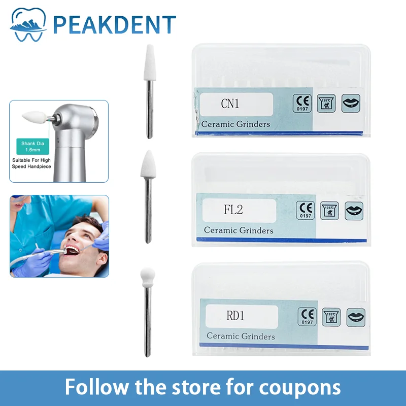 12 шт./кор. стоматологические керамические боры для полировки белого камня FG FL2 CN1