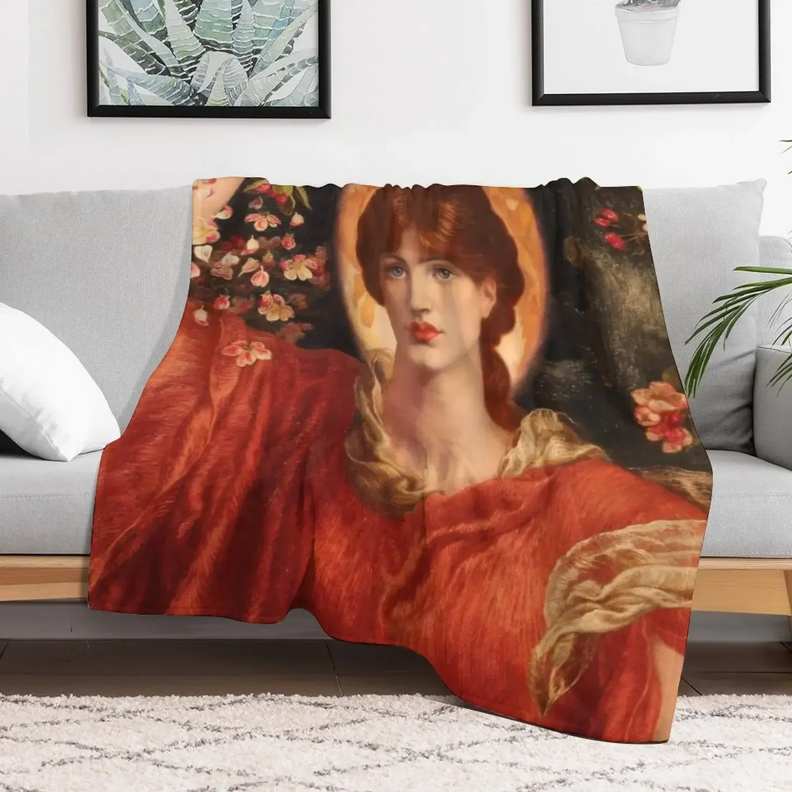 Видение Fiammetta Dante Gabriel Rossetti 1828 предрафаэлитовое художественное одеяло плед мягкие