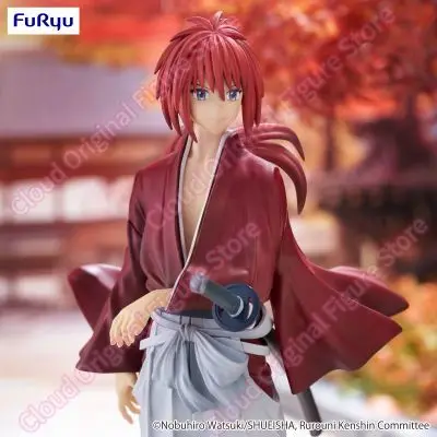 Фото В наличии 100% оригинальная фигурка FuRyu Trio-Try-iT Rurouni Kenshin Meiji Kenkaku Romantan Pvc 19 см HIMURA KENSHIN, аниме-игрушки №3