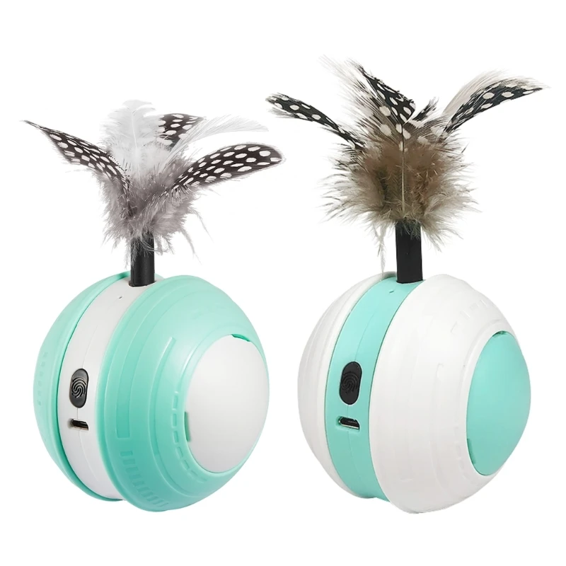 

Электронная игрушка в виде пера для кошек, случайный вращающийся шарик с зарядкой от USB, забавная игрушка в виде рычага 85DA