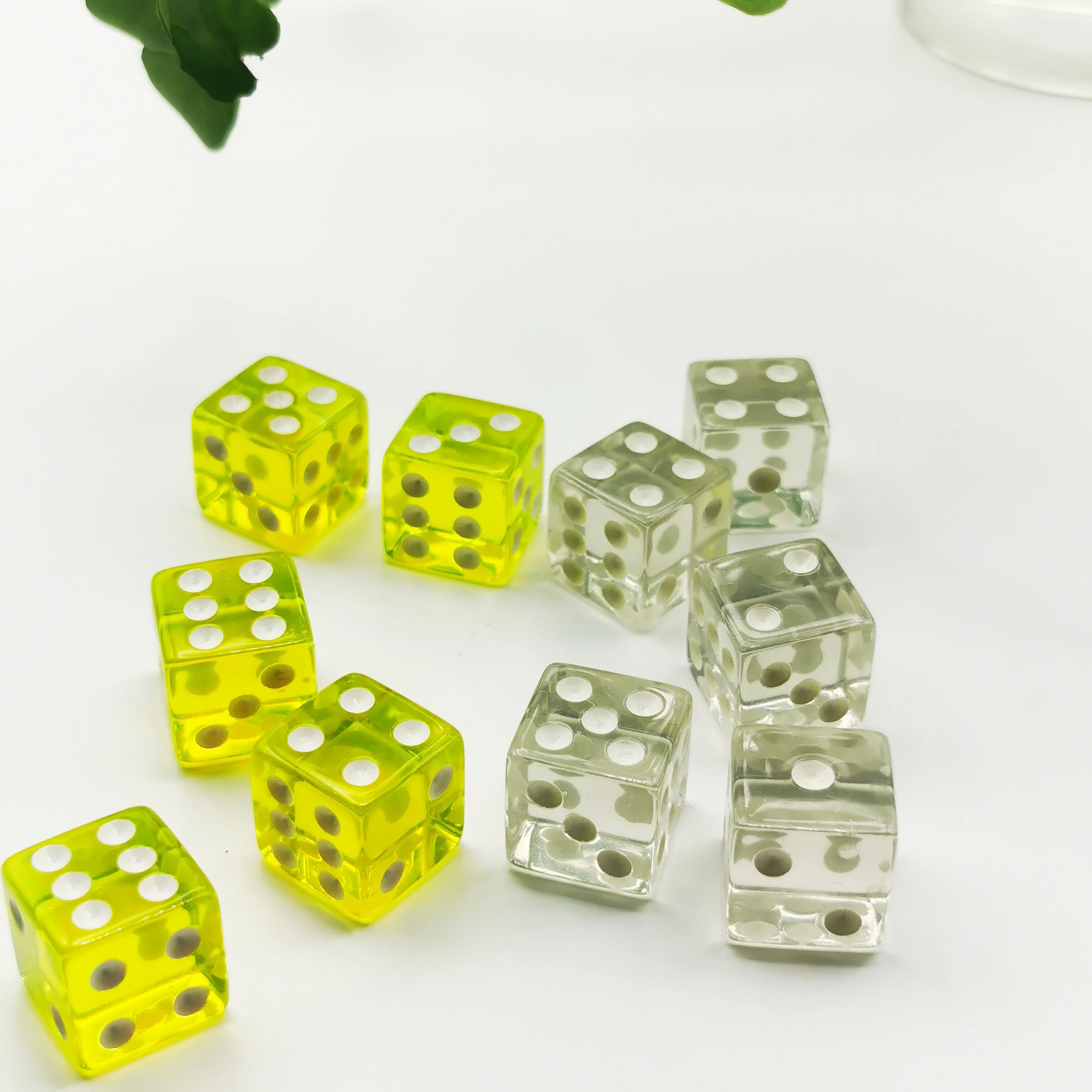 10 шт. двойные цветные квадратные кости 6-сторонний набор кубиков D6 6 граней 16 мм