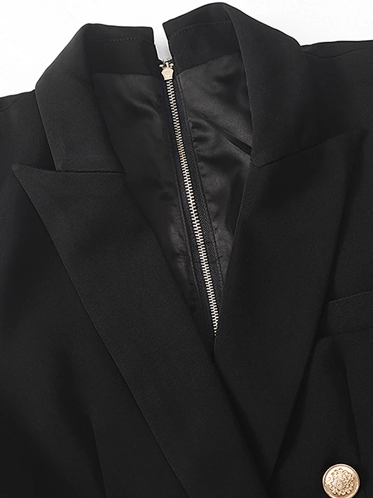 Lautaro Удлиненный черный тренч в пол на весну и осень для женщин Стройная мода