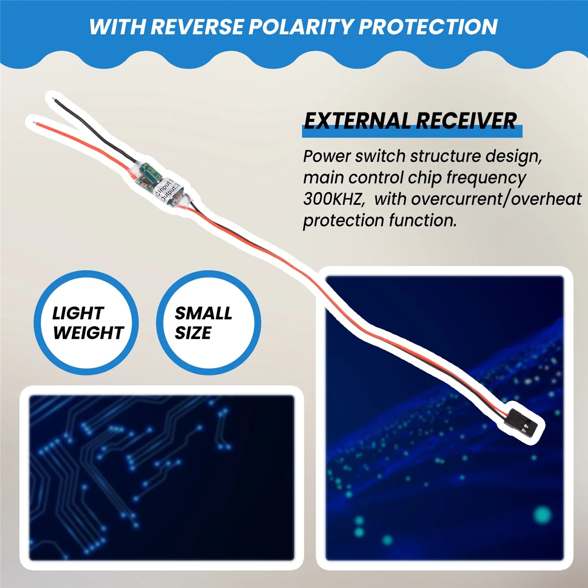 Источник питания приемника 5 В/3 А Бесщеточный ESC Внешний тип BEC Поддержка UBEC 2-6S