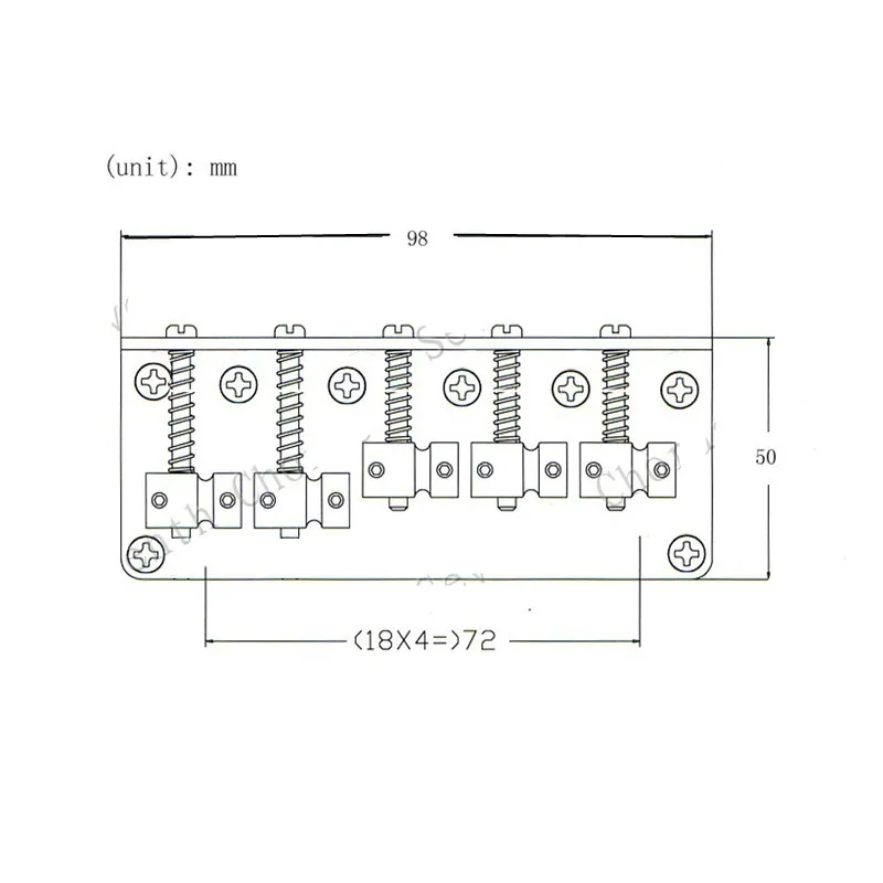 Black iron bass Electric guitar Bridge 5 bass strings Guitar accessories Parts Musical instruments (art.: 786aafe3c) - 786aafe3c