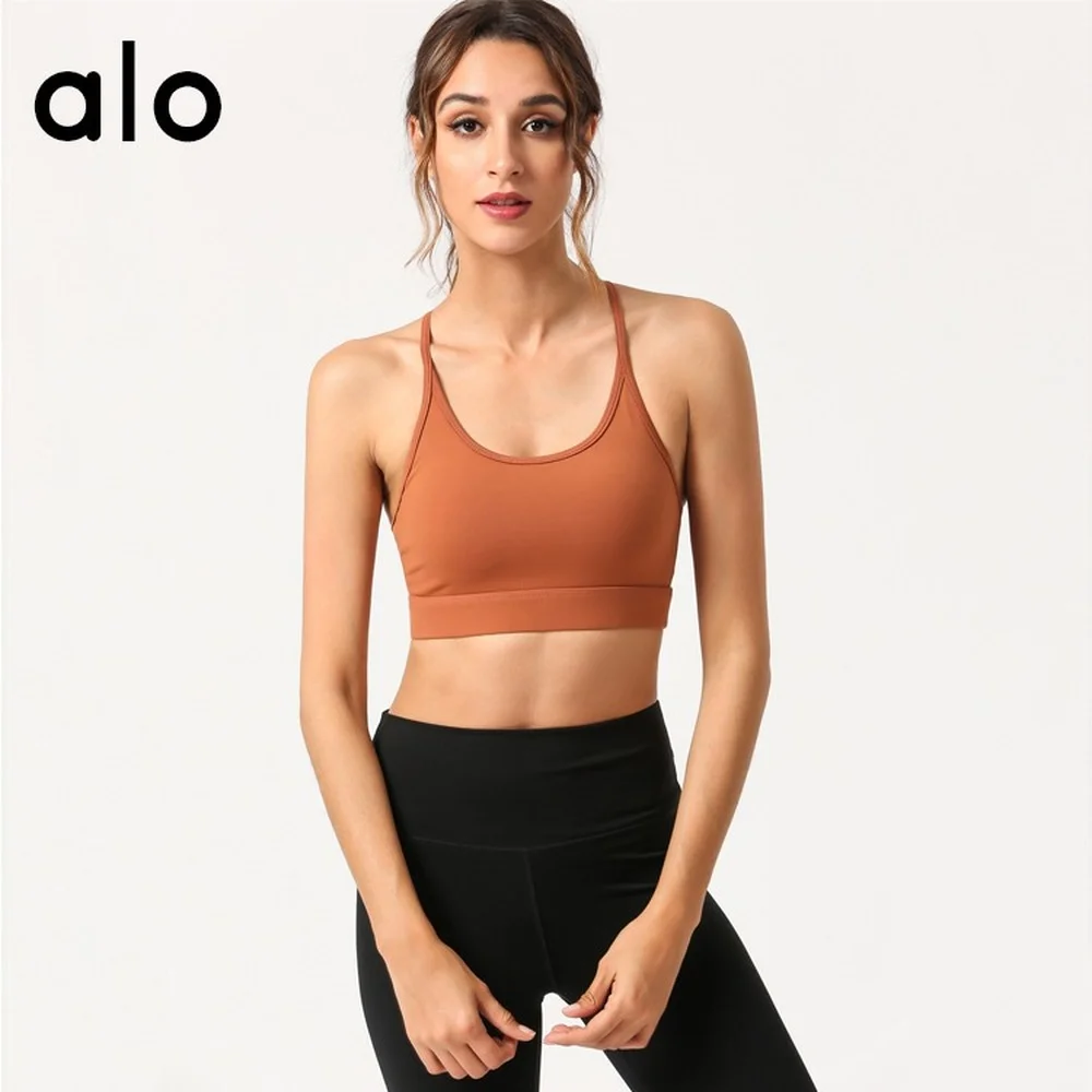 

Alo Yoga Summer Women's Sports Bra Tube Top Yoga Fitness Running Sports Breathable Quick-drying Underwear Bra for Women
