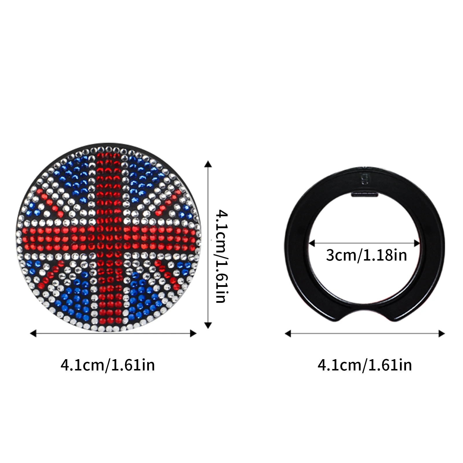 Алмазные подставки Union Jack с флагом Союза универсальные британским для автомобиля