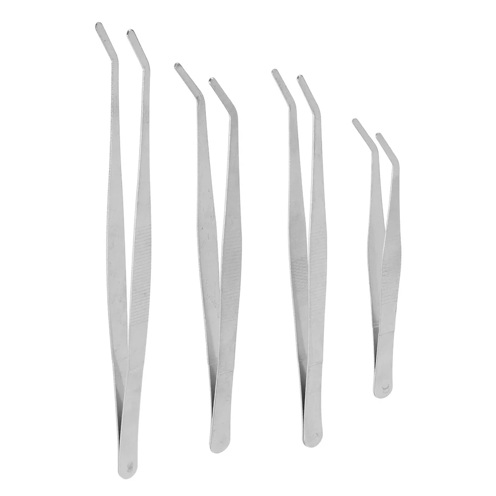 4 шт. изогнутый пинцет из нержавеющей стали ландшафтный для ресниц маленький