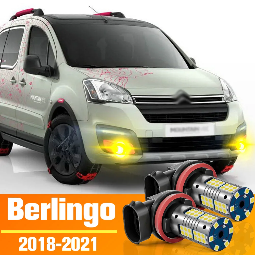 

2pcs LED Front Fog Light Bulb Accessories For Citroen Berlingo 2018 2019 2020 2021
