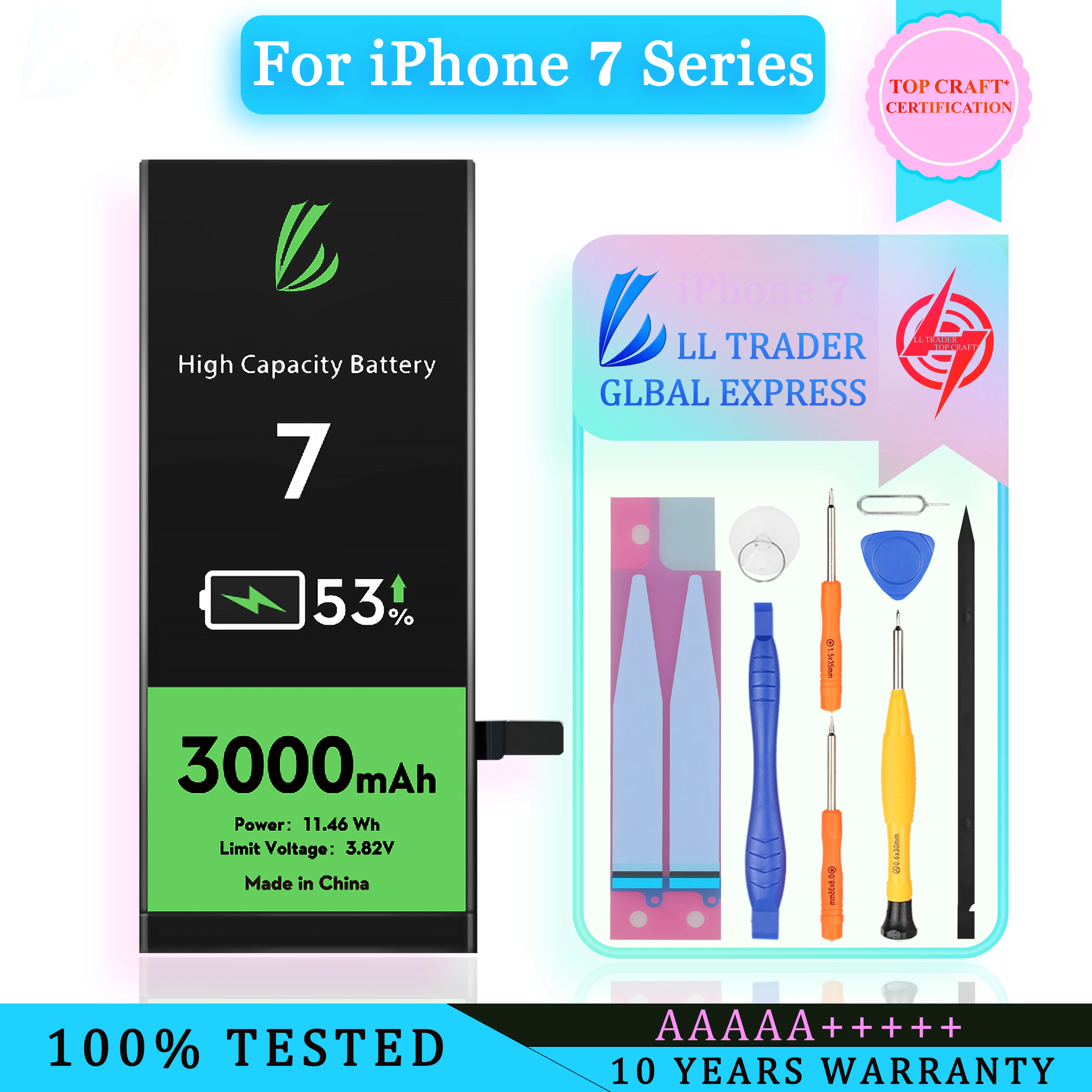 

High-quality Phone Battery For iPhone 7 7 Plus Original Bateria Replacement Batterie аккумулятор With Tools