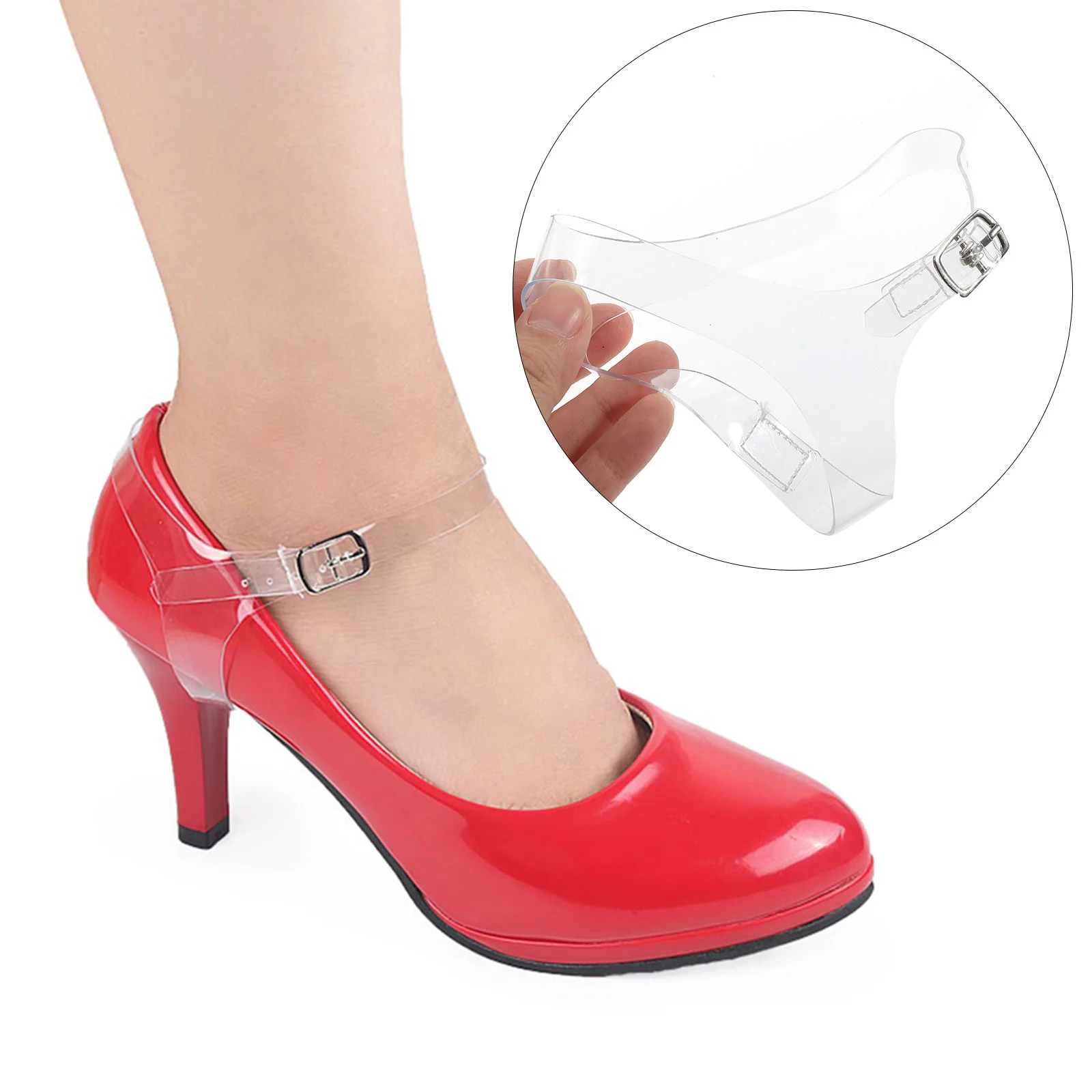 3 Pairs Kitten Heels Women Dressy Ankle Shoelace Replacement Belt Clear Detachable Shoe Straps Anti Falling Feet Buckle Women's