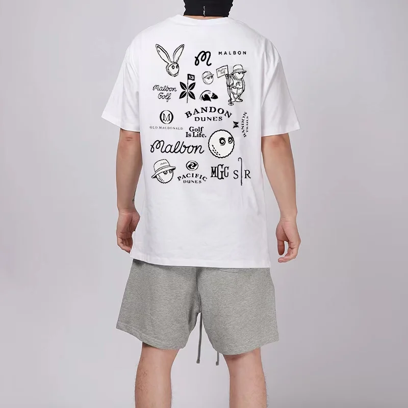 

Malbon print golf black and white T-shirt fashion trend