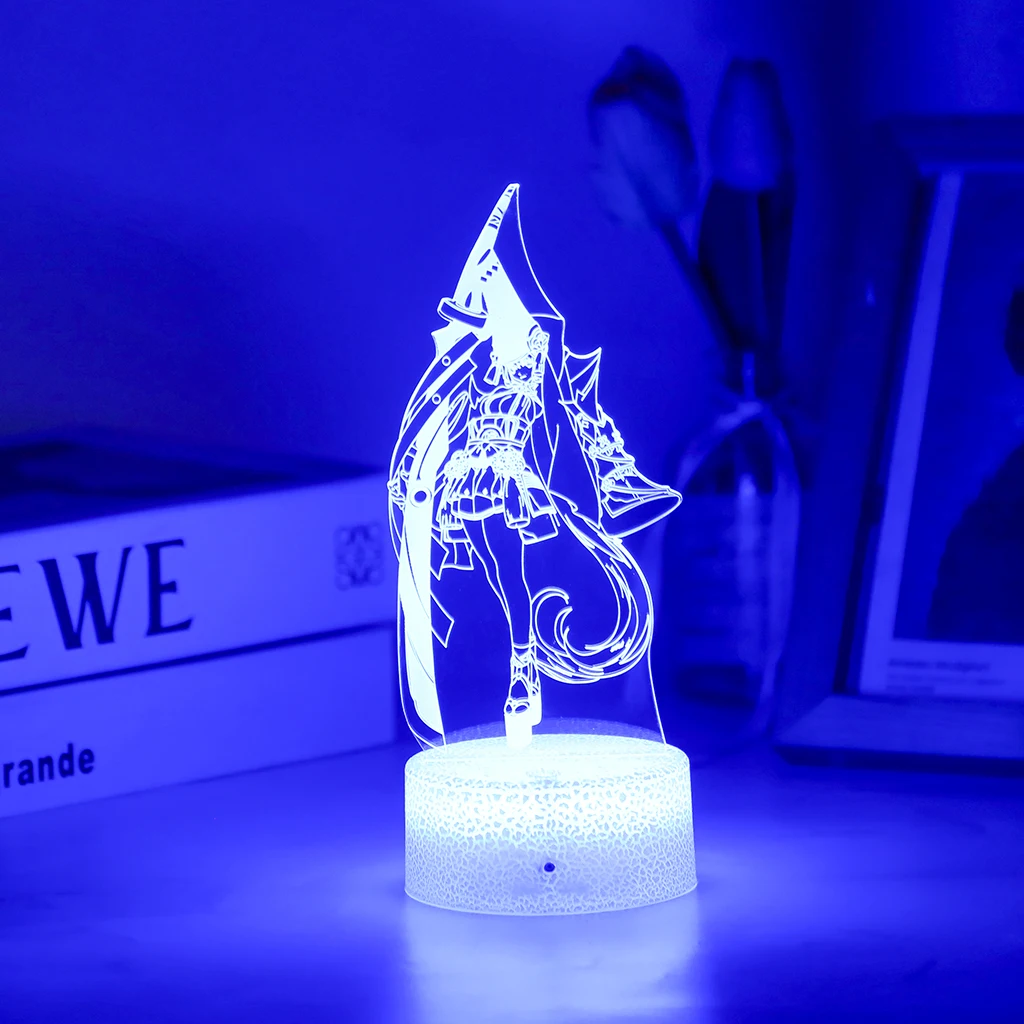 

Новый Ночной светильник Naraka Bladepoint Yoto Hime для детей, аниме, Домашний Светильник для комнаты, настольное украшение, рождественский подарок, Двухцветный 3D светодиодный ночник