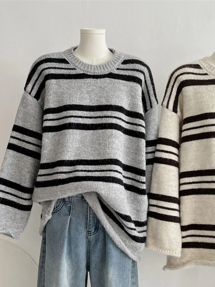 Повседневный Модный классический вязаный свитер офисные женские пуловеры в