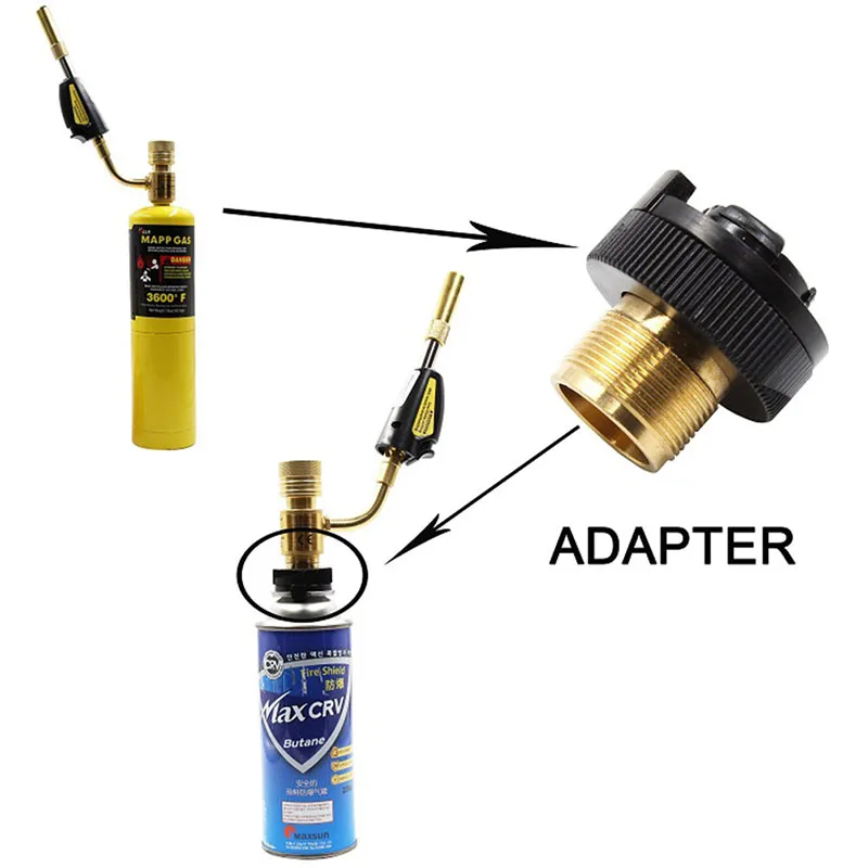

1pc Canister Gas Convertor Shifter Refill Adapter Gas Stove Camping Stove Cylinders+ Gas Cartridge Head Conversion Adapter