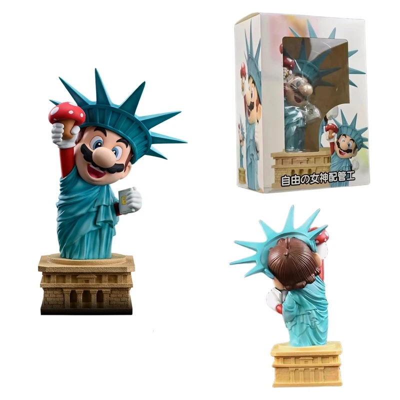 

20Cm Gk Super Mario Game Action Figure Collectible Chassis Vehicle Doll Model Garage Kit Statue Ornament Kid Toys Doll Gift