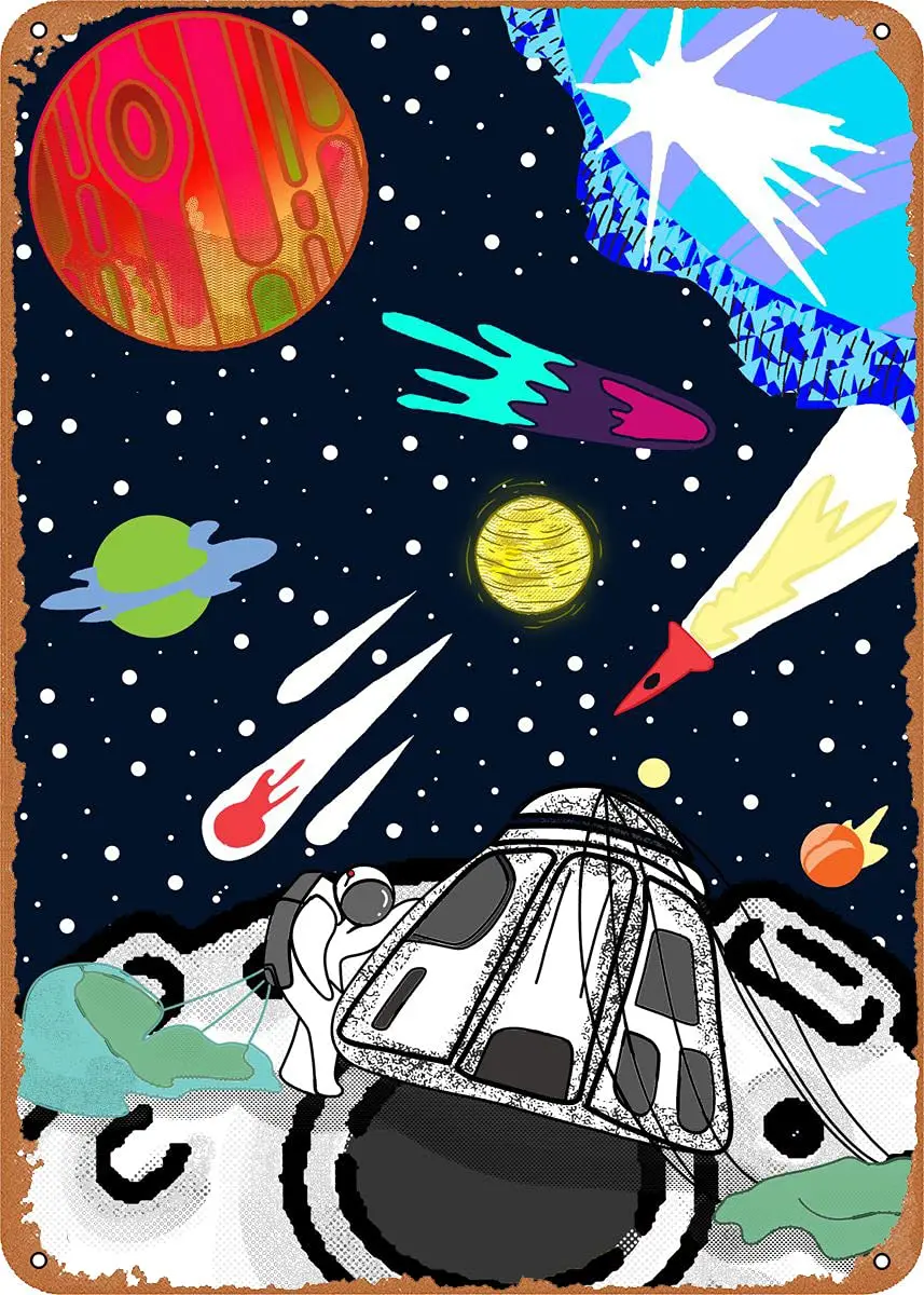 

It is Not That Siriusbro Metal Tin Sign Retro Wall Decor Vintage Art Print Poste Great Gift for Space Fans 8 x 12 inch