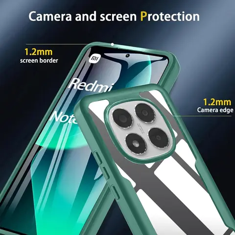 Чехол на 360 градусов для Xiaomi Redmi Note 14 15 Pro Plus Note 13 5G 12 11 10 10S Bult-in Защитная крышка для экрана