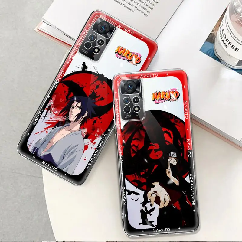 

Phone Case For Xiaomi Redmi Note 7 8 9 10 11 12 4G 5G Pro 9S 11T 10Pro NOTE11 10S 8T Naruto Uchiha Obito Sasuke Casing