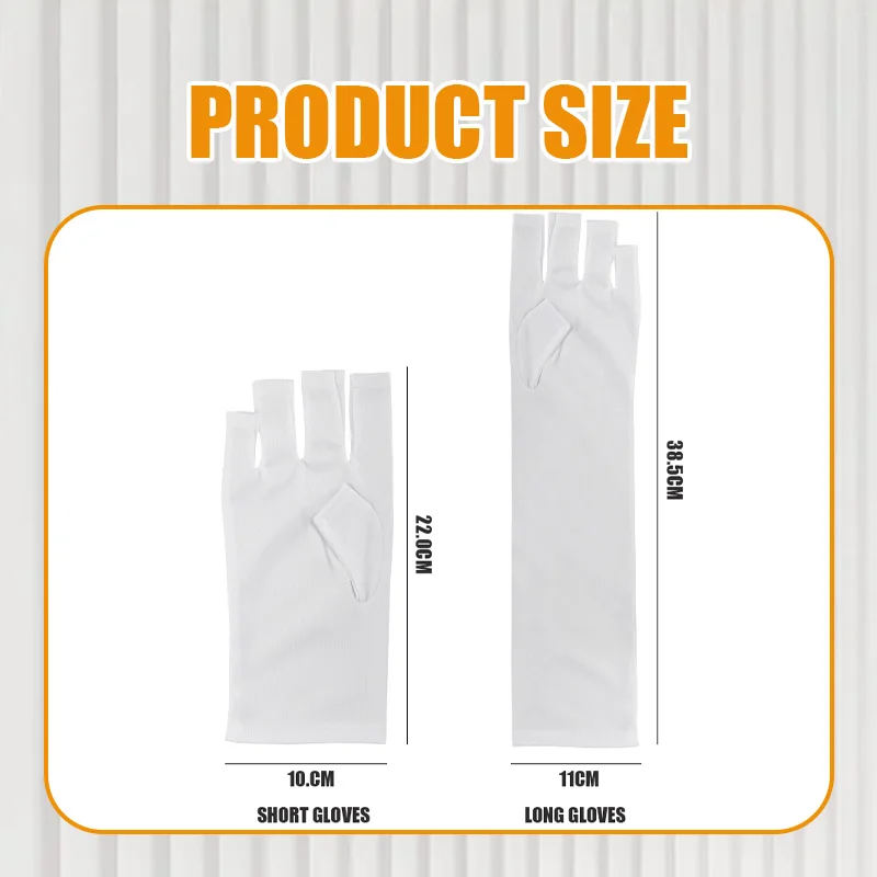 1 пара Светодиодная лампа для защиты от ультрафиолетового излучения перчатки