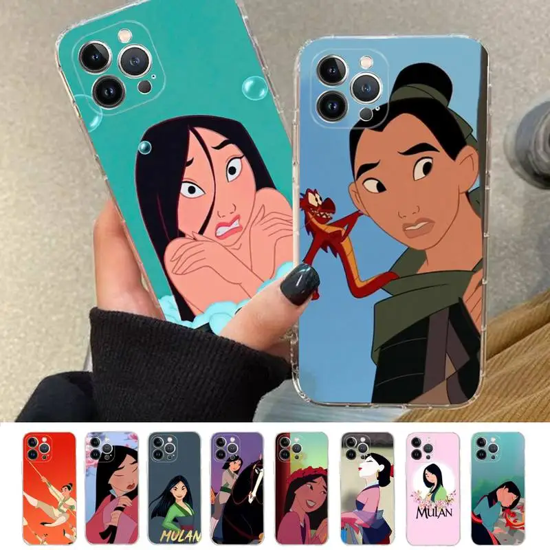 

Disney Animation Mulan Phone Case For iPhone 8 7 6 6S Plus X SE 2020 XR XS 14 11 12 13 Mini Pro Max Mobile Case