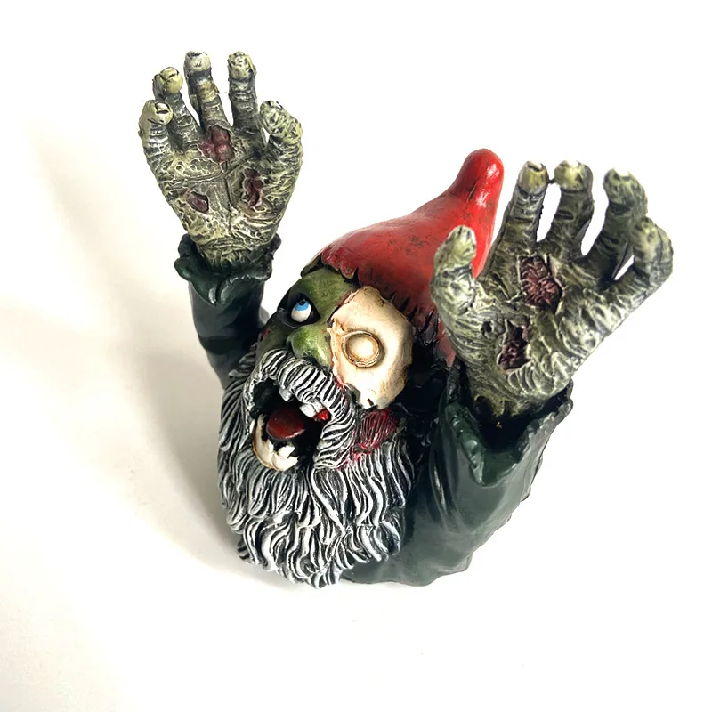 

Creative Horror Funny Gnome Dwarf Ornaments Outdoor Home Garden Resin Ornaments Zombie Hand Dwarf Statue Decoration Ornaments
