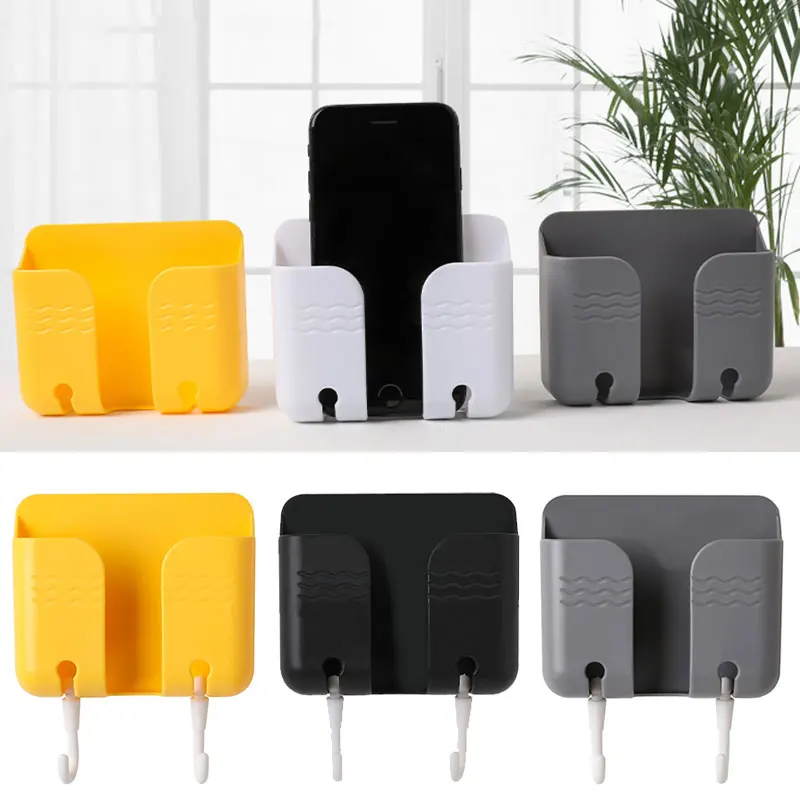 

2pcs 2022 New Wall-Mounted Storage Box Remote Control Storage Box Air Conditioning Remote Control TV Storage Box Phone Holder