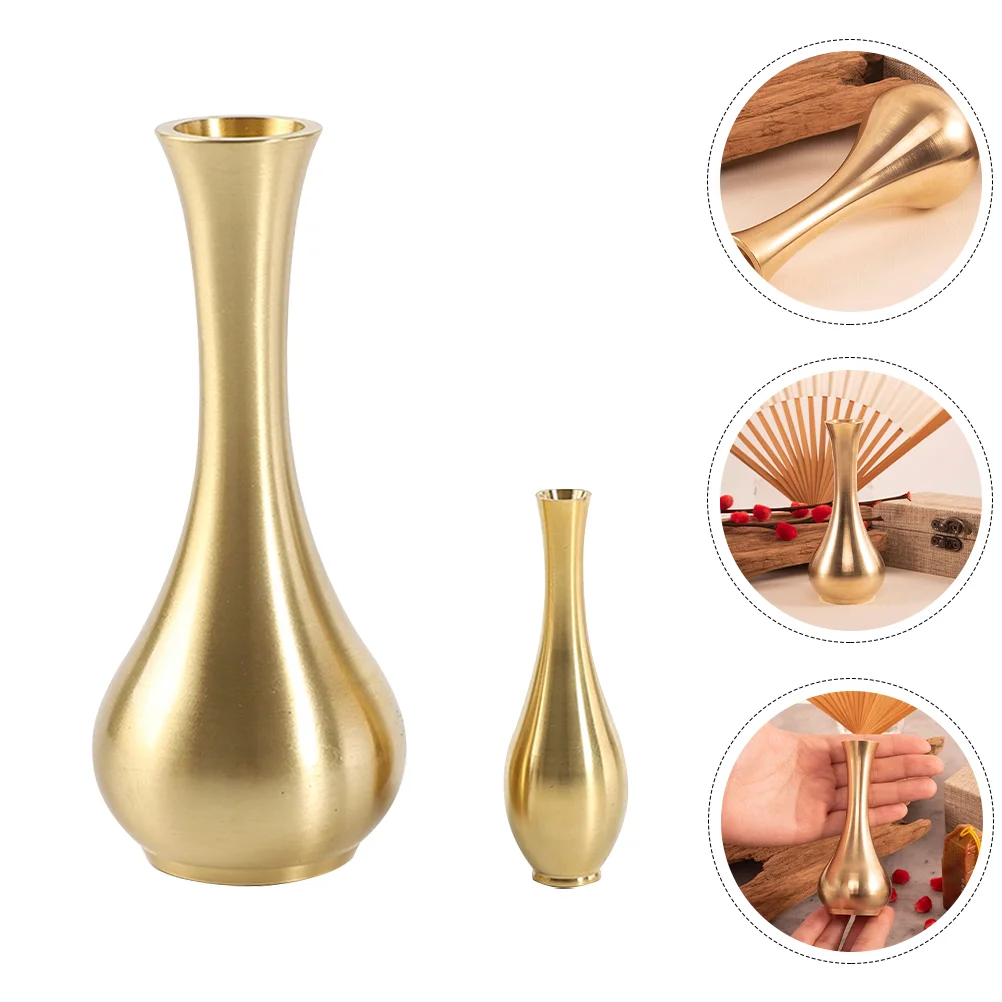 

Vase Flower Floral Desktop Mini Rustic Holder Table Metal Ornament Centerpiece Dried Tube Conic Tall Small Farmhouse Adornment
