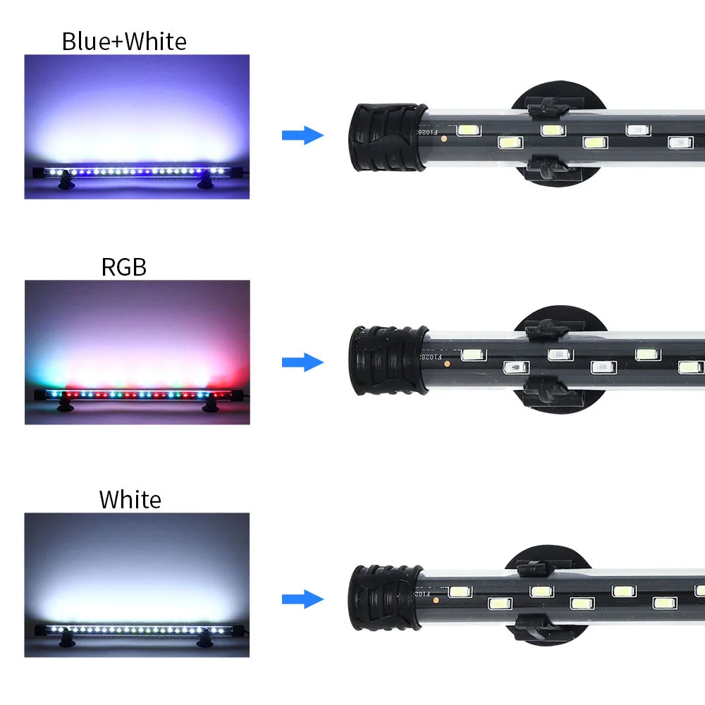 

Waterproof Aquarium Lights Submersible Lights Fish Tank Light Underwater RGB Blue/White LED Landscaping Decorative Lamp EU Plug