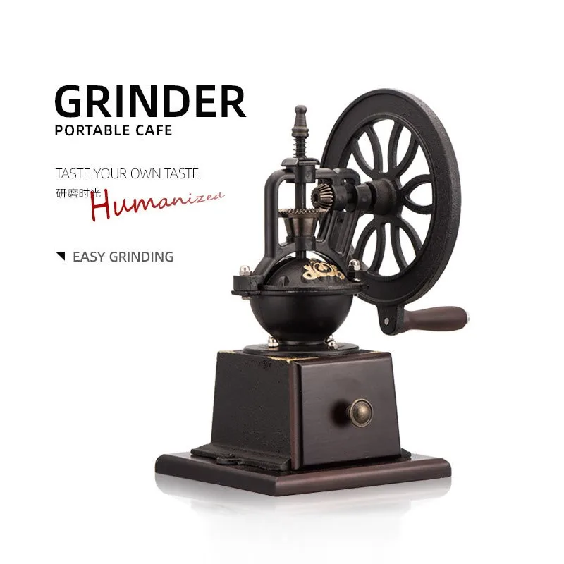 

Retro Ferris Wheel Manual Coffee Grinder Vintage Hand Grinder Coffee Machine Manual Pulverizer Grinder CoffeeWare Home