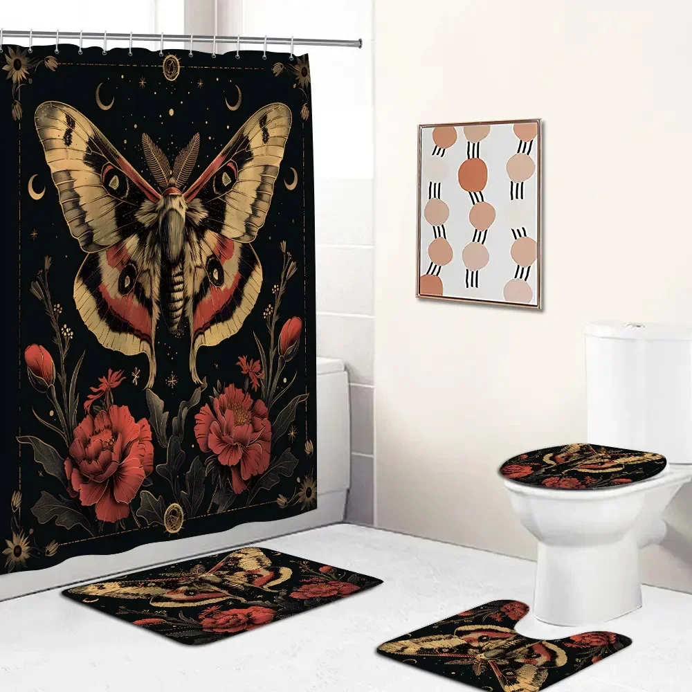 Набор занавесок для душа с фантастическими бабочками сетчатая винтажная
