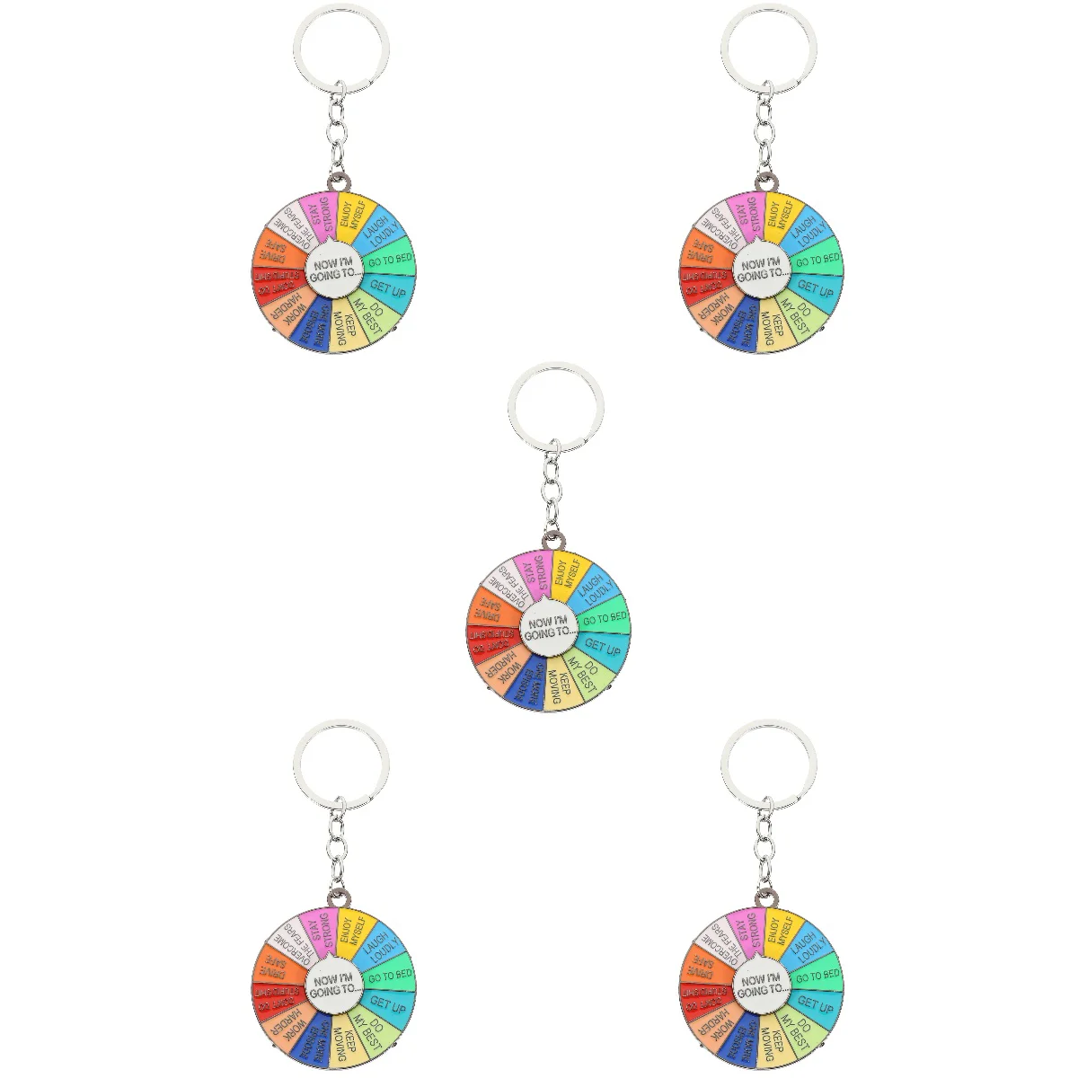 5 Pieces Decision Roulette Key Decor Keychain Exquisite Keychains Couple Gift The Flowers Bag Keyring Zinc Alloy Lovers Nursing