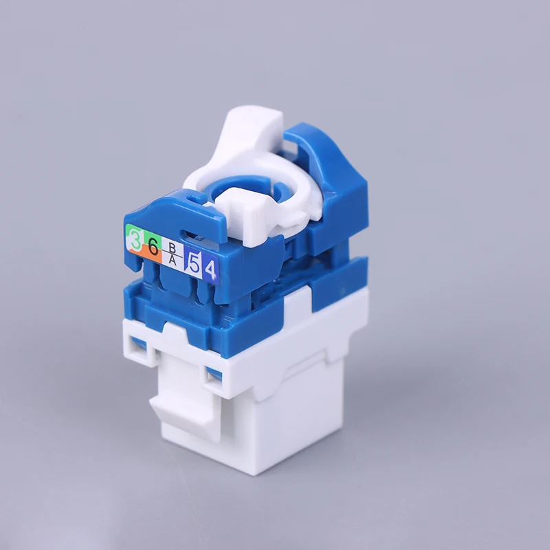 Фото Whirling Wire CAT6 RJ45 Вставка локальной сети без инструментов Keystone Разъем модуля Ethernet Gigabit UTP Разъем Ineternet без инструментов №5