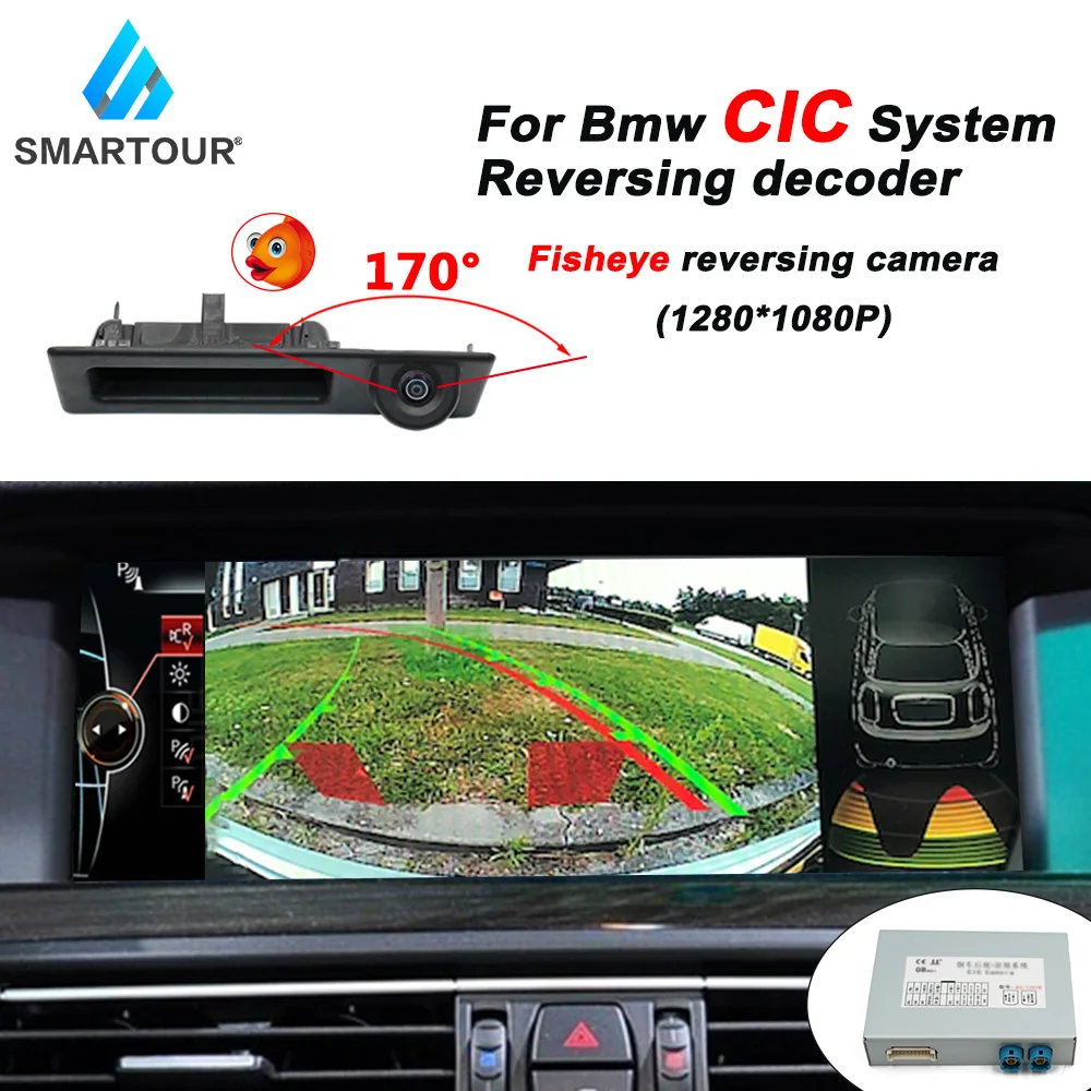 Car Camera Interface For Bmw CIC 2009-2012 X1/X5/X6/3/5/6/7 Series Mini Parking System Retrofit Rear View 360 Camera E60 E90 E70