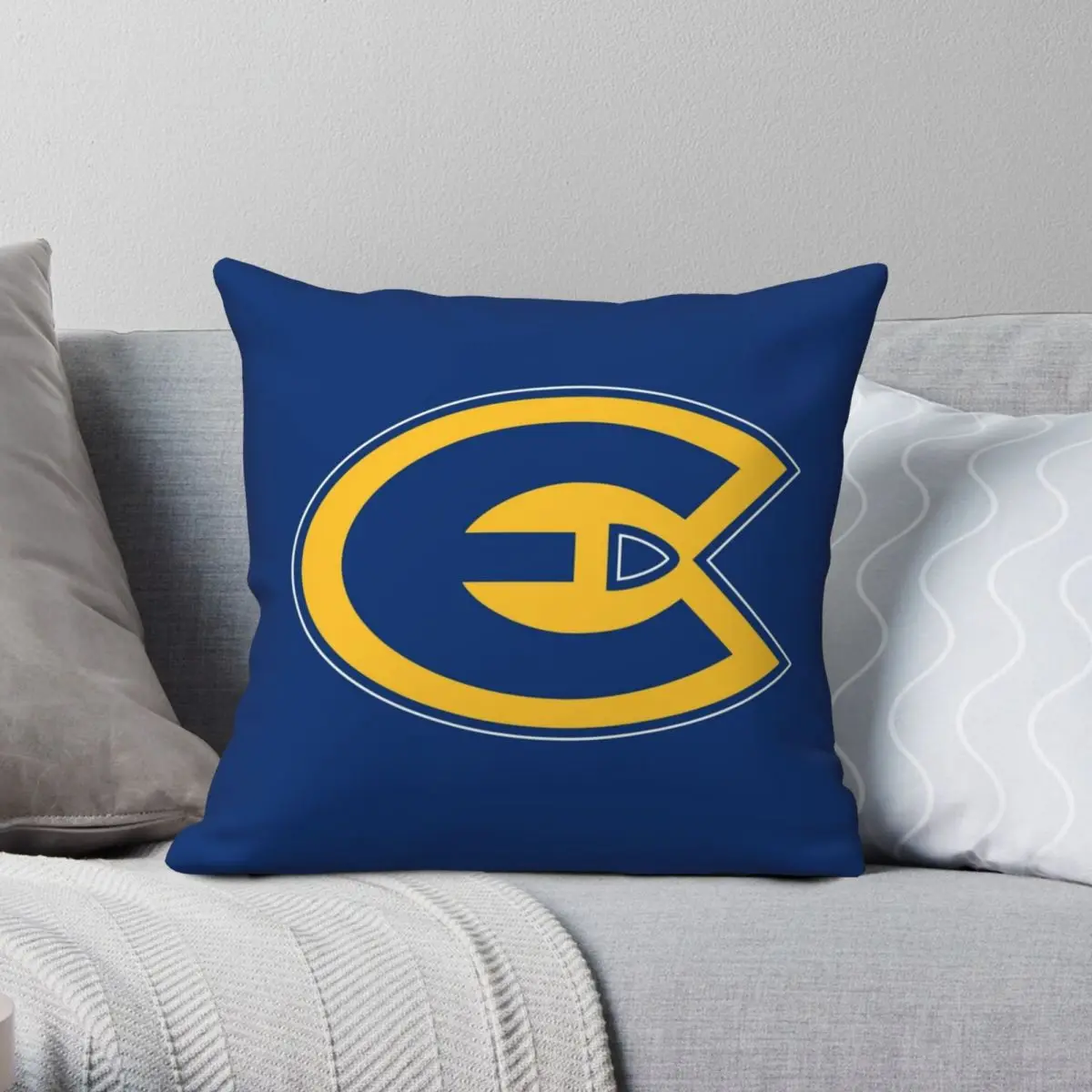 

University Of Wisconsin Eau Claire Pillowcase Polyester Linen Velvet Pattern Zip Decorative Pillow Case Sofa Cushion Cover