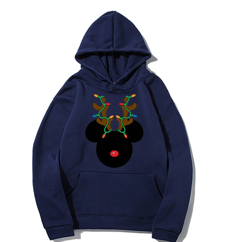 

Christmas Disney Anime Hoodie Tops Women's Loose Long Sleeve Tops